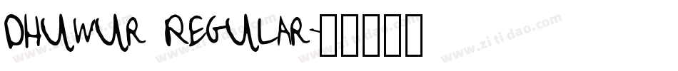 Dhuwur Regular字体转换